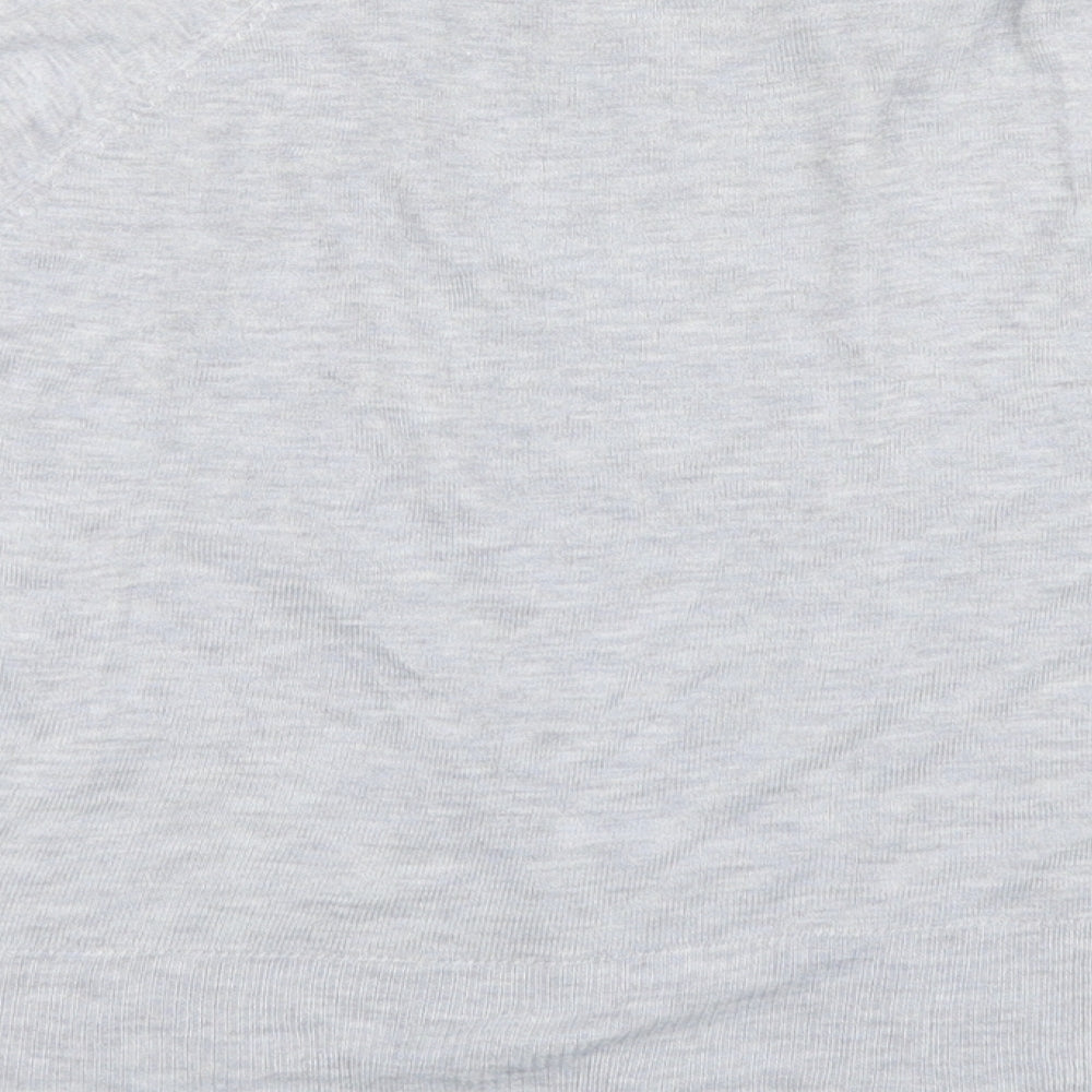 Zara Womens Grey Round Neck Viscose Pullover Jumper Size M