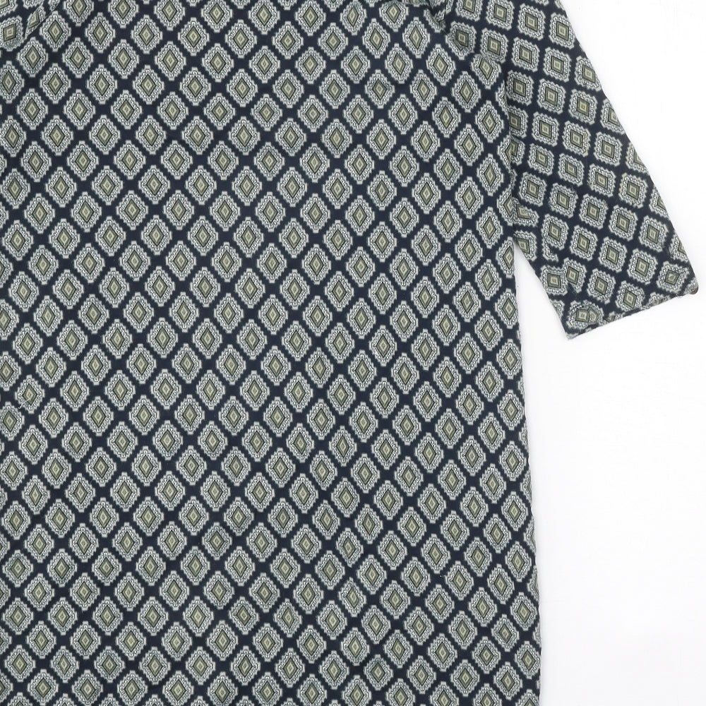Marks & Spencer Womens Black Geometric Acrylic A-Line One Size Square Neck Pullover
