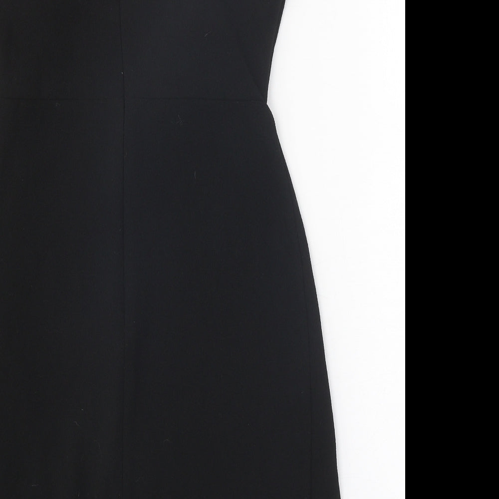 Code Pink Womens Black Polyester Bodycon One Size V-Neck Zip