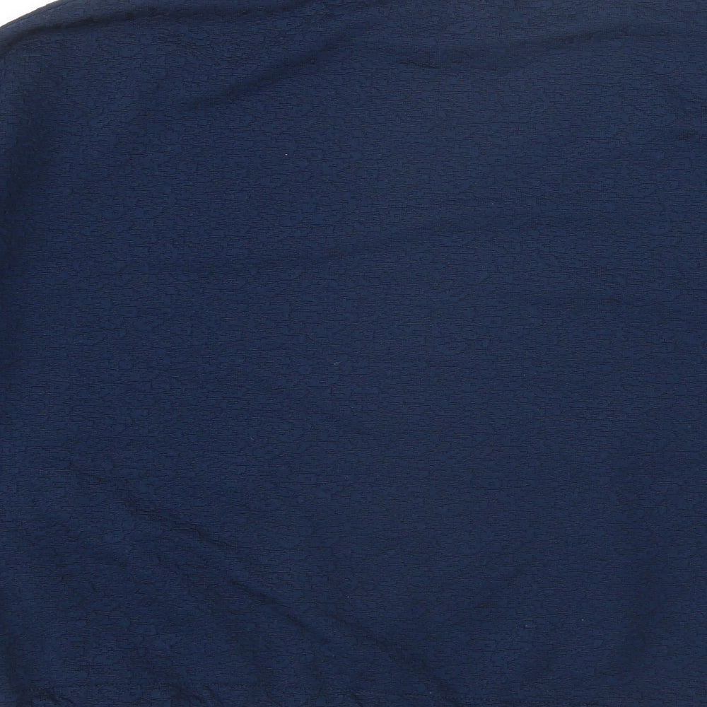 Papaya Womens Blue Round Neck Polyester Pullover Jumper Size S