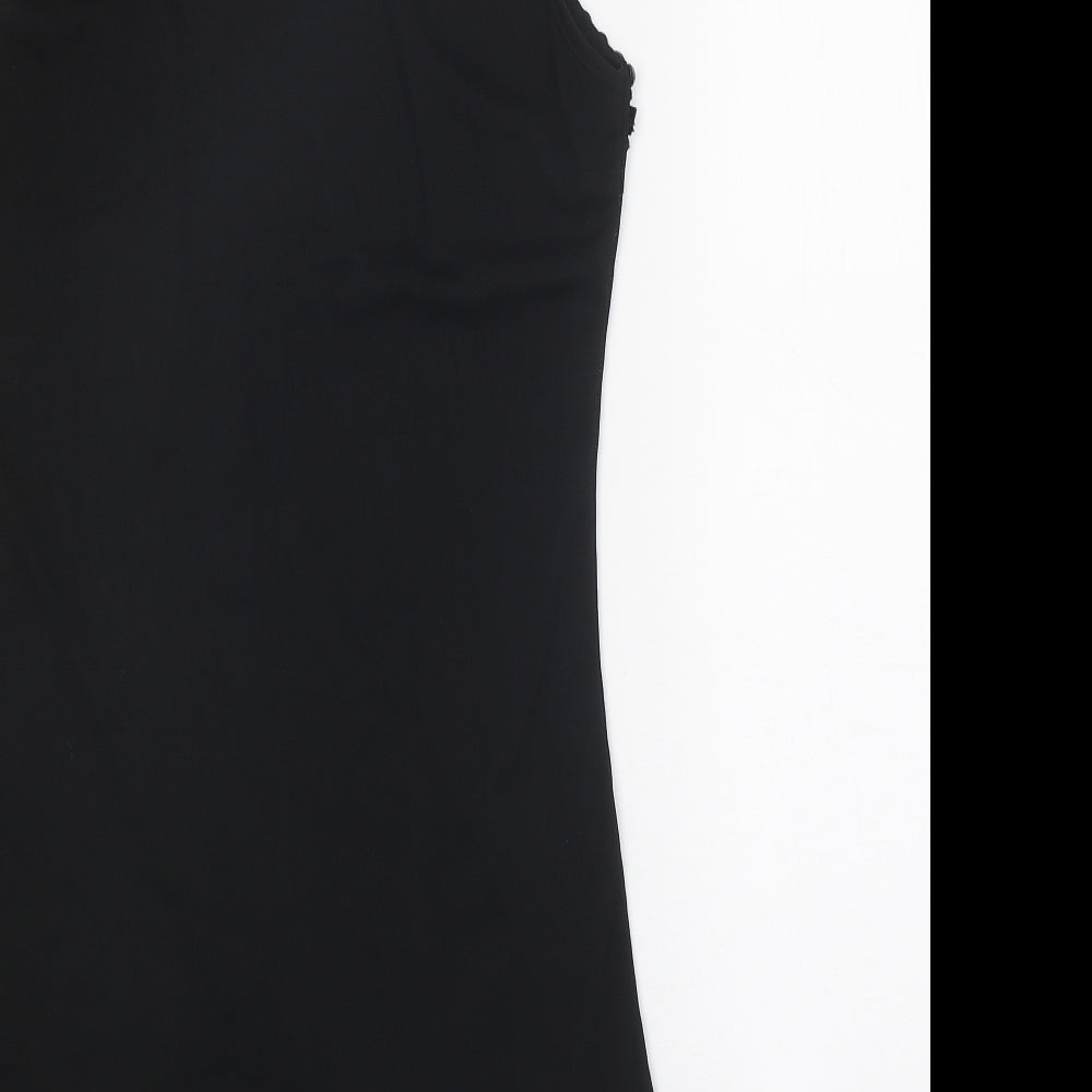 Mirumi Womens Black Polyester A-Line Size M Scoop Neck Pullover