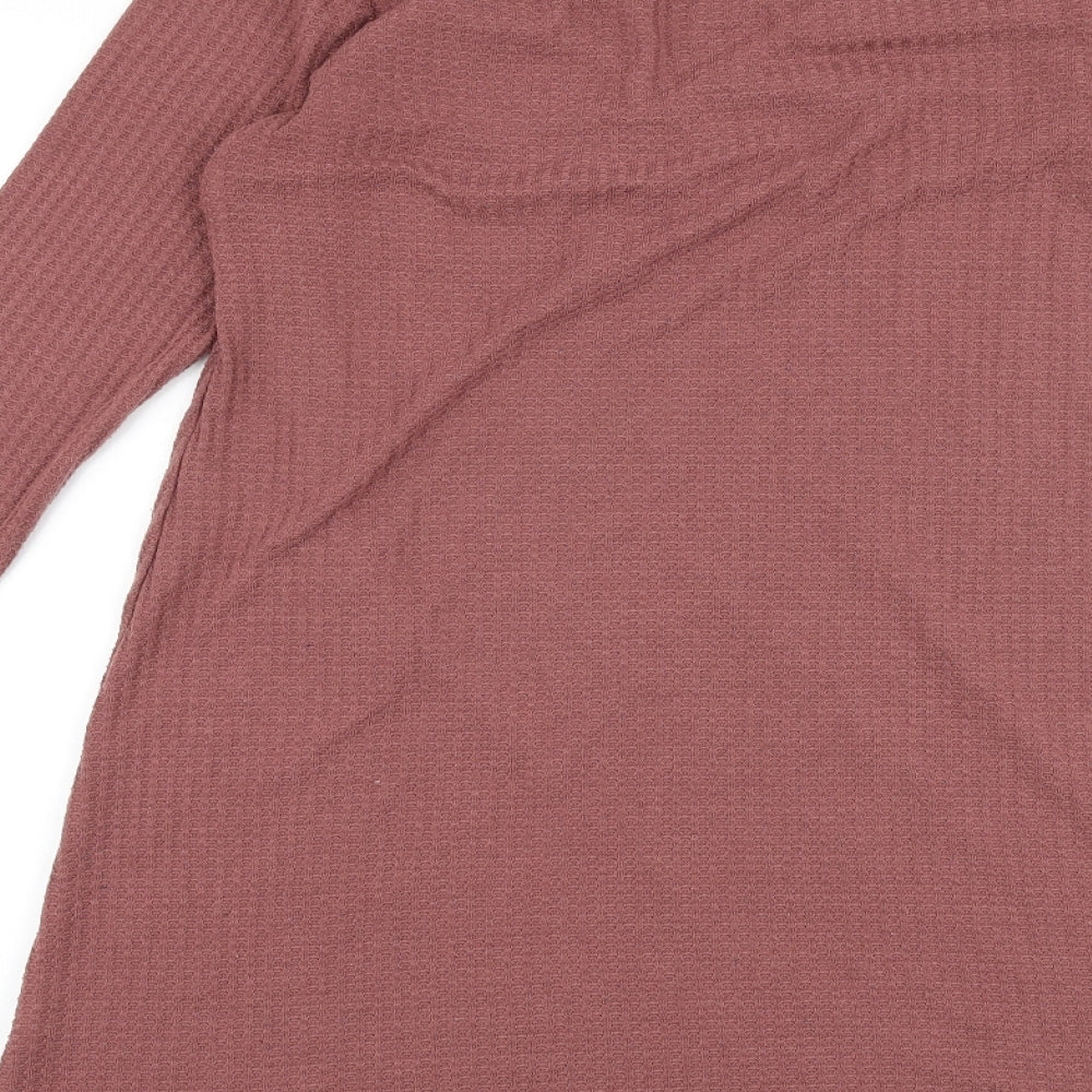 Preworn Womens Pink Polyester A-Line Size M Round Neck Pullover