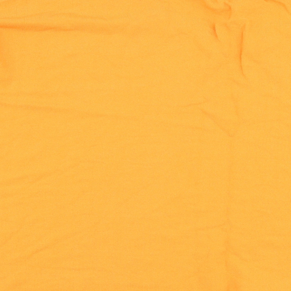 Marks & Spencer Womens Orange Round Neck Viscose Pullover Jumper Size 16