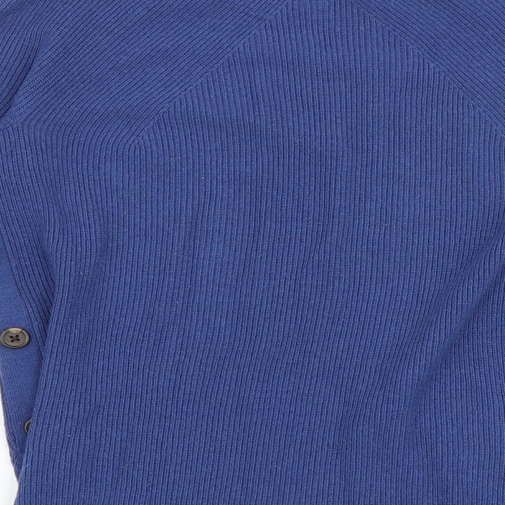 John Lewis Womens Blue Round Neck Nylon Pullover Jumper Size 8