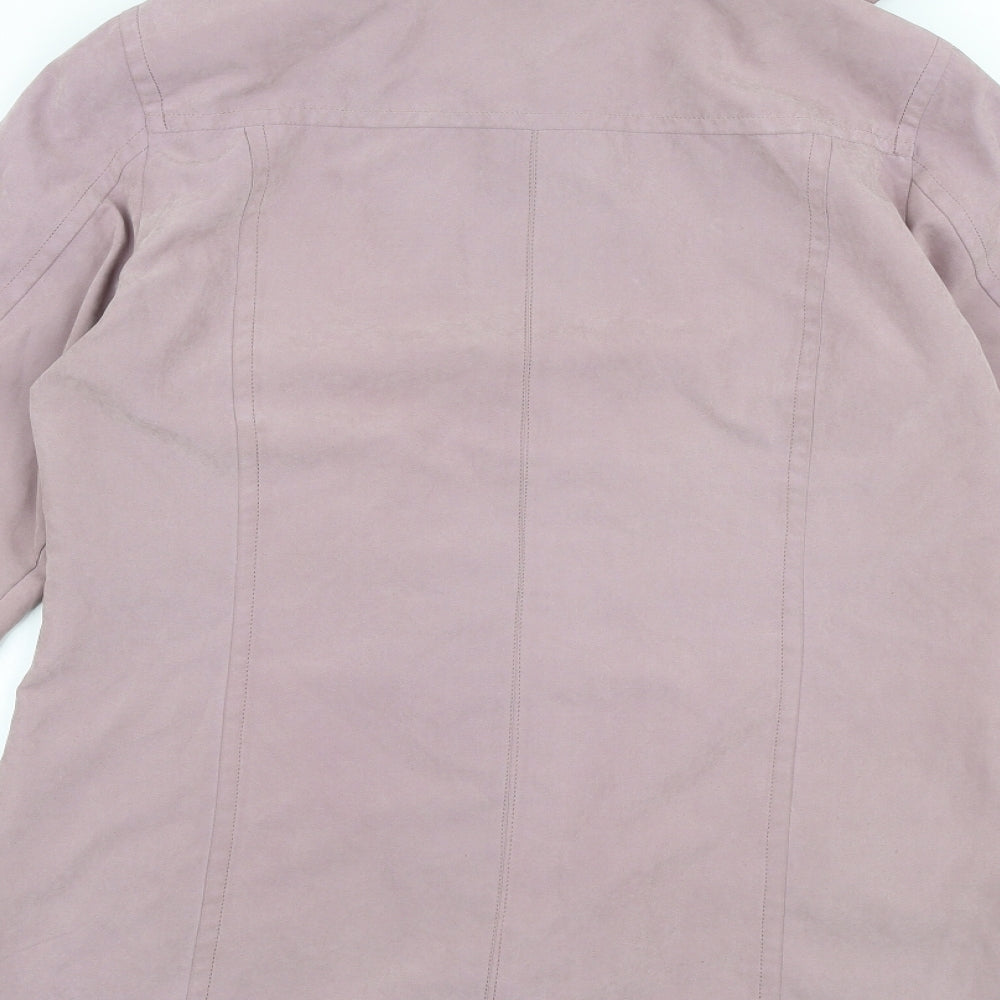 Katherine Hammond Womens Purple Jacket Coat Size 12 Button