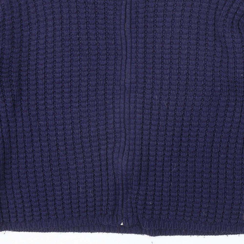 New Look Womens Blue Round Neck Acrylic Pullover Jumper Size 12