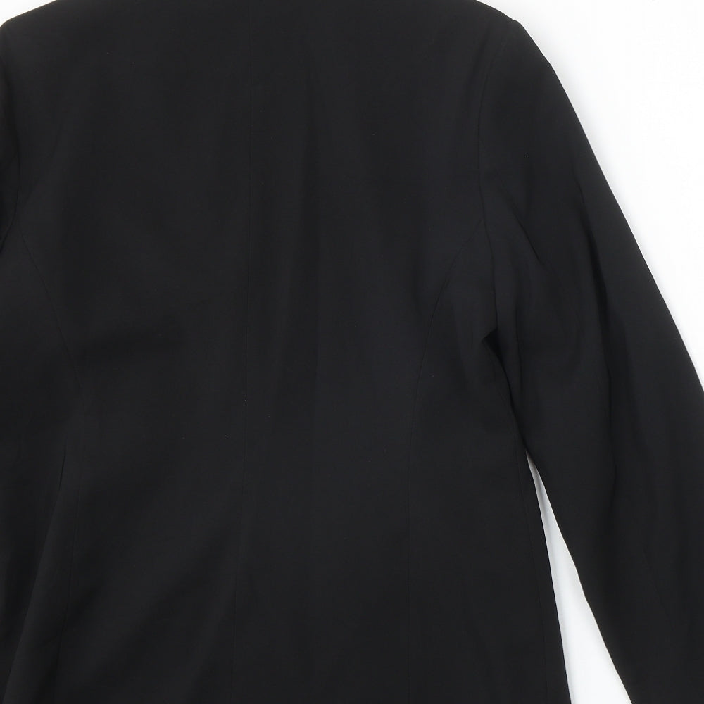 OPUS Womens Black Polyester Jacket Blazer Size 14