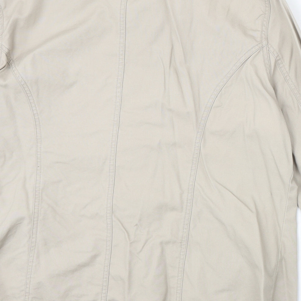 Reflections Womens Beige Jacket Size XL Zip - Feather