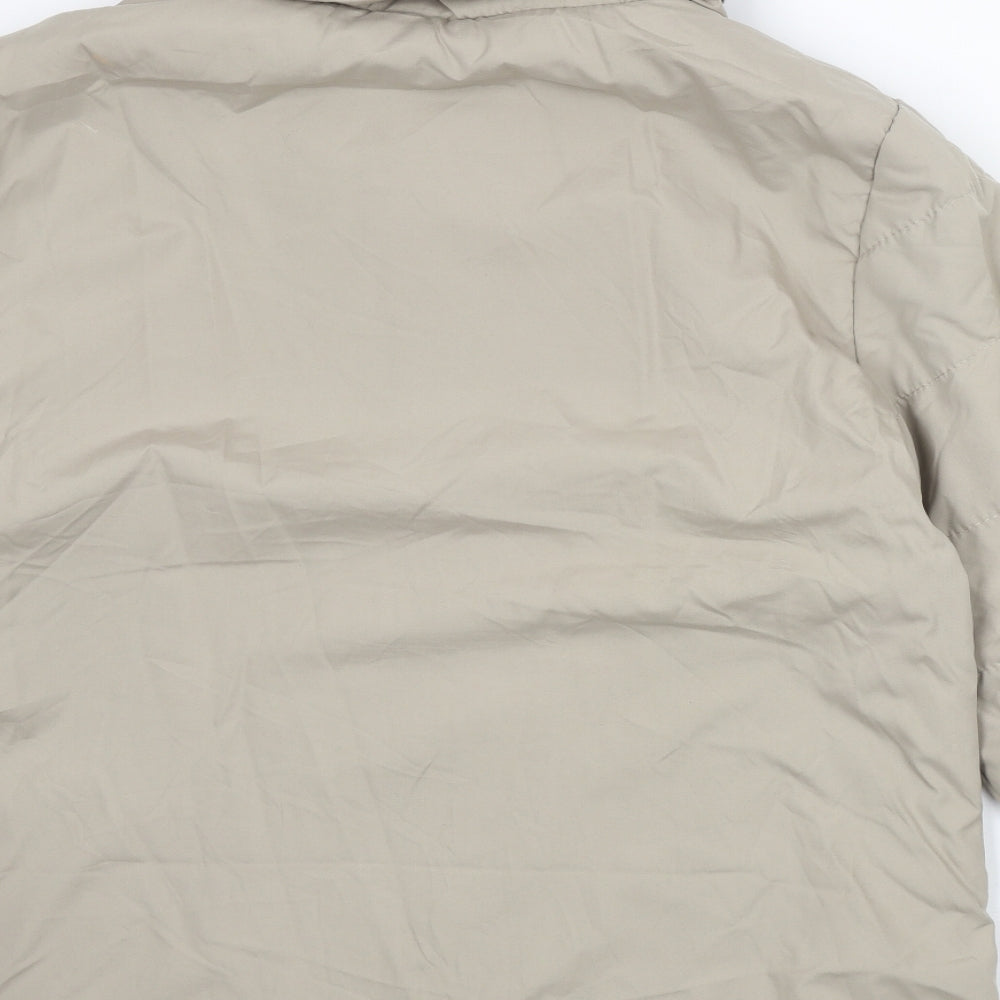 Anne De Lancay Womens Beige Jacket Size L Snap