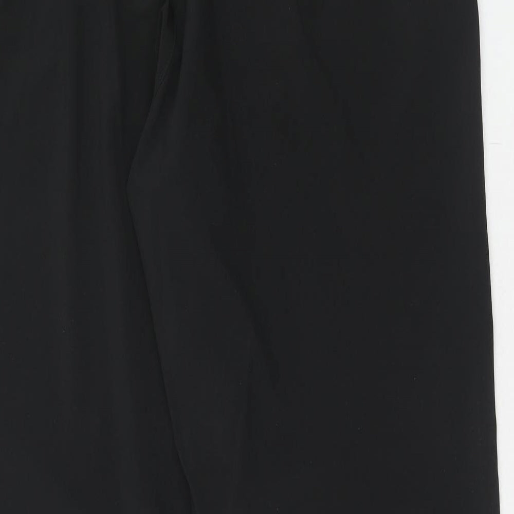 H&M Womens Black Polyester Trousers Size L Regular