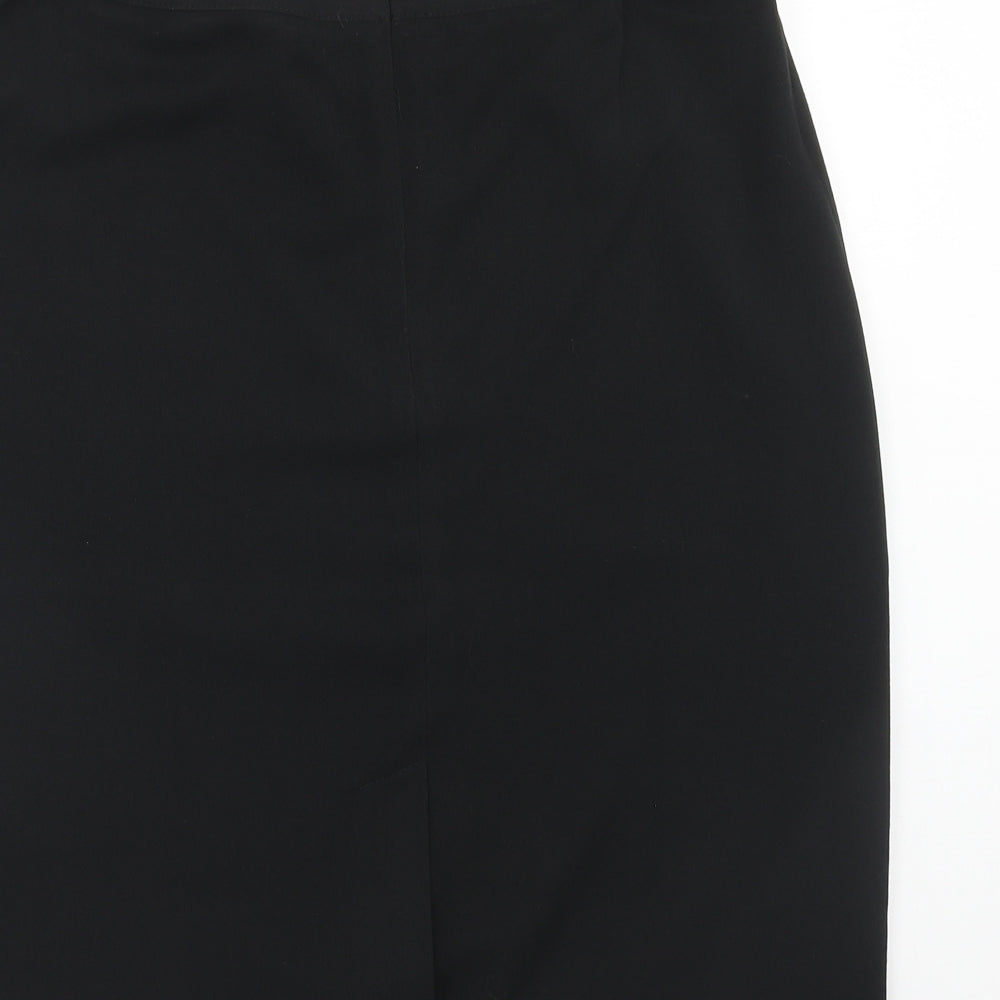 Simply Be Womens Black Polyester Straight & Pencil Skirt Size 12 Zip