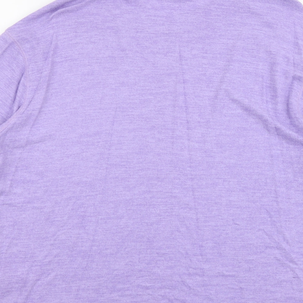 Marks & Spencer Womens Purple Round Neck Viscose Pullover Jumper Size 12