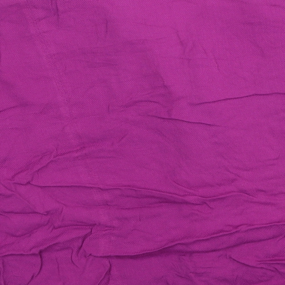 NEXT Womens Purple Viscose Basic Blouse Size 14 V-Neck