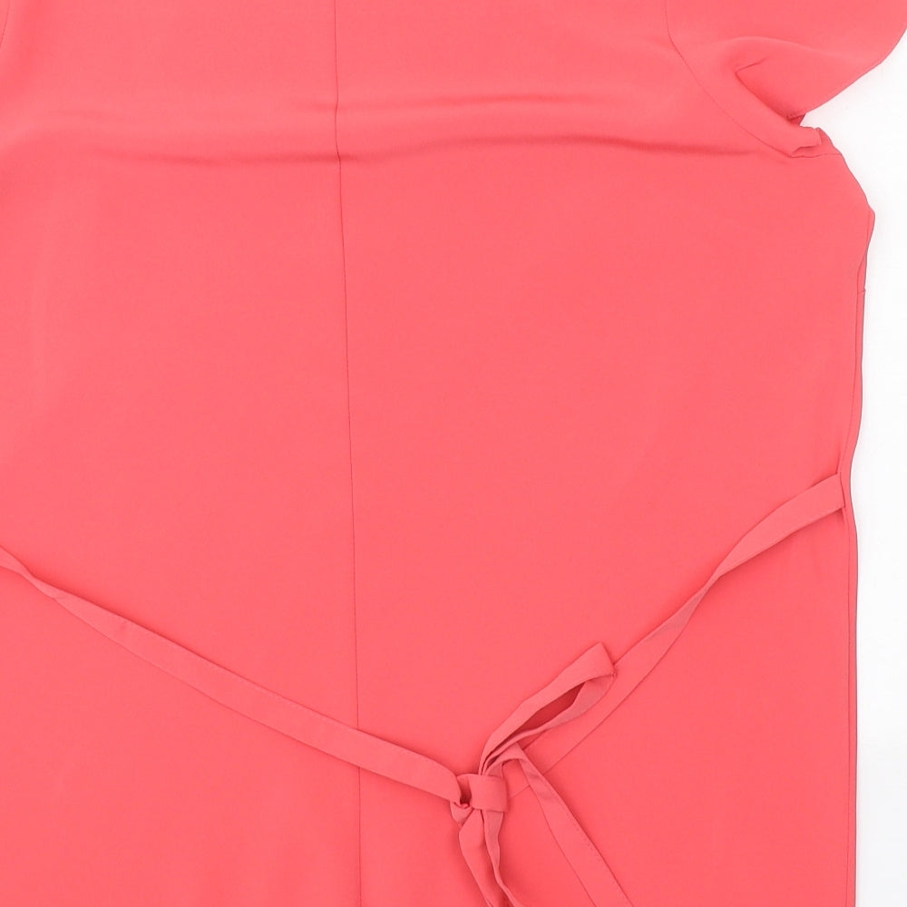 Wardrobe Womens Pink Polyester Basic T-Shirt Size 14 Square Neck