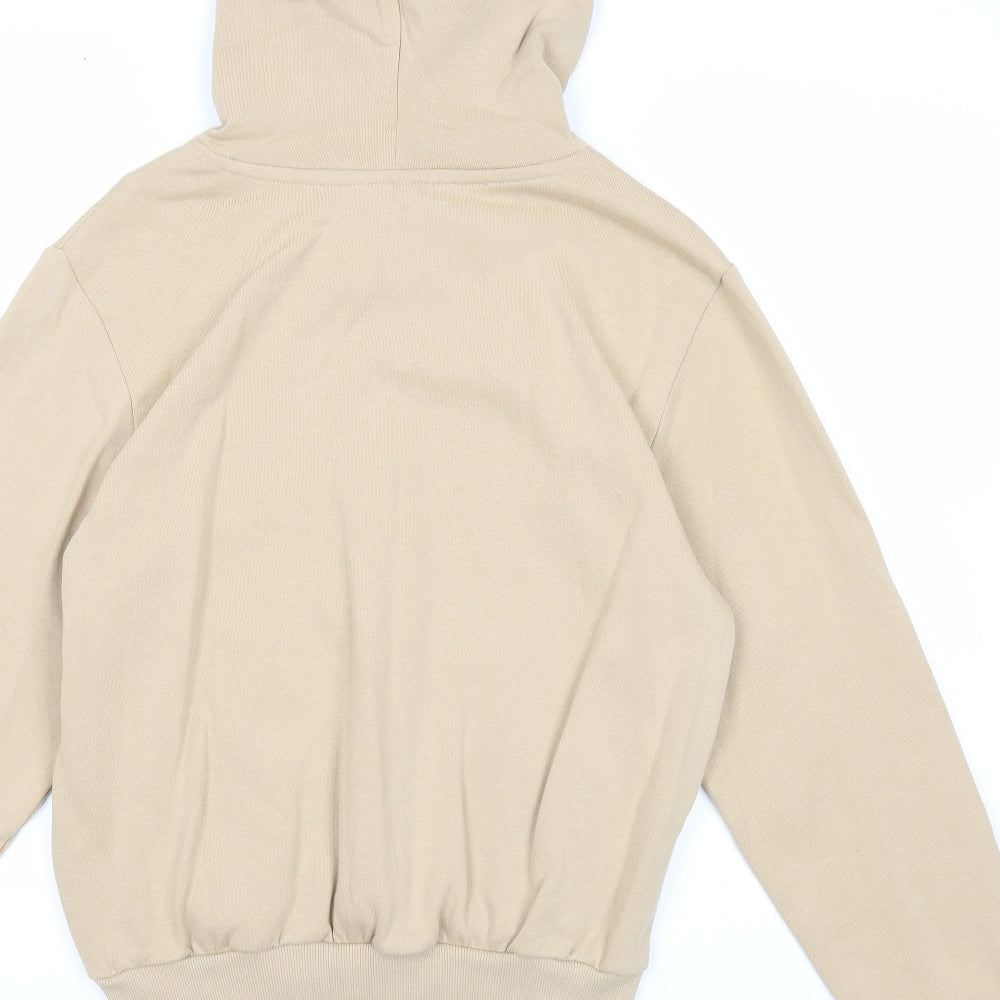 Divided Womens Beige Cotton Pullover Hoodie Size XS Pullover
