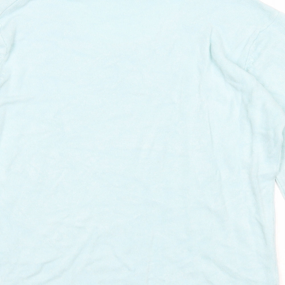 Tigi Womens Blue Scoop Neck Acrylic Pullover Jumper Size 14 - Size 14-16