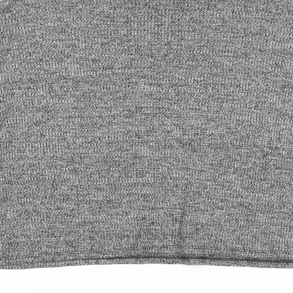 Divided Womens Black High Neck Polyester Pullover Jumper Size S
