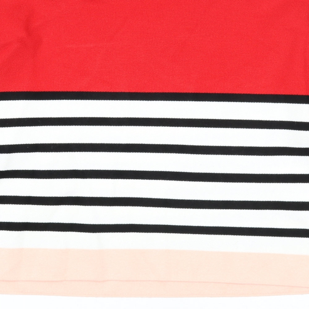 New Look Womens Multicoloured Round Neck Striped Viscose Pullover Jumper Size M