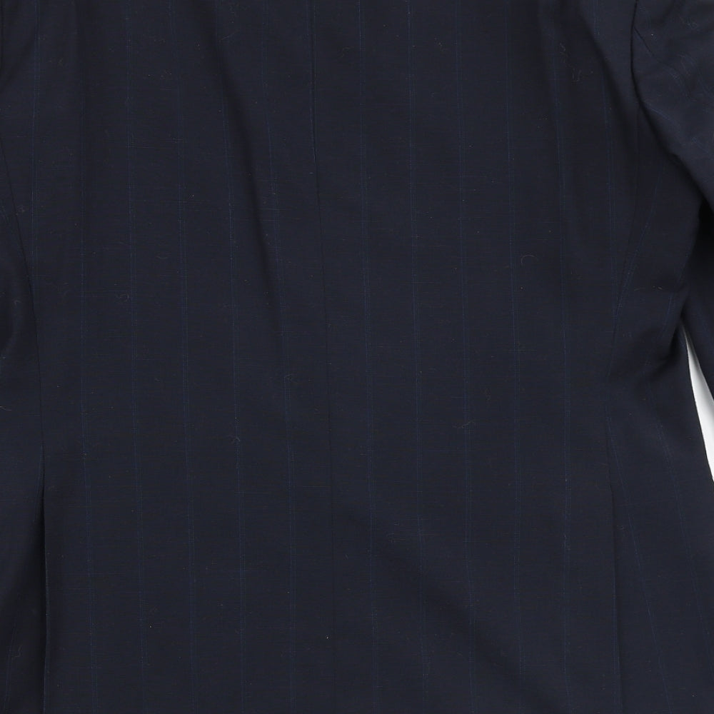 Bernhardt Mens Blue Striped Polyester Jacket Blazer Size 42 Regular