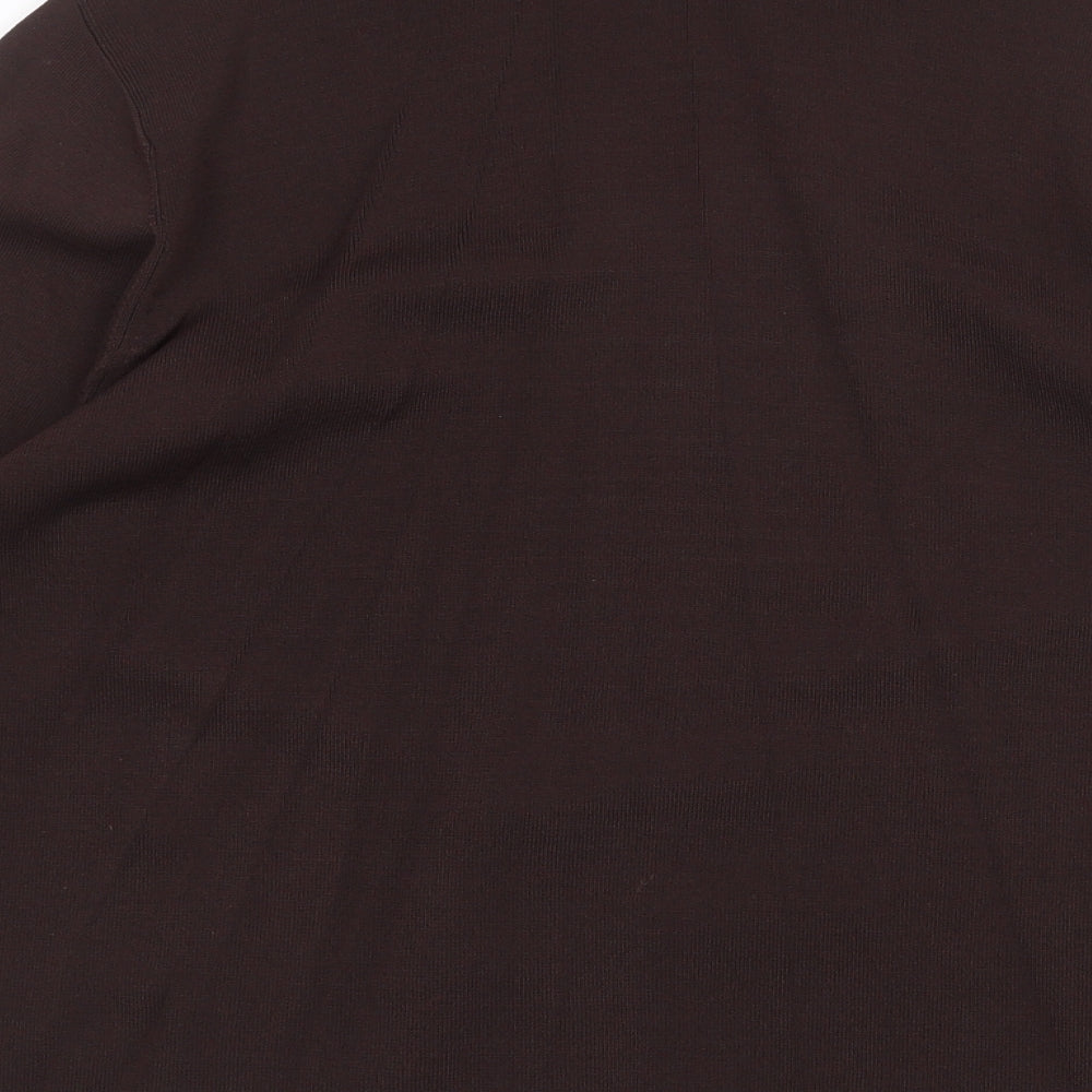 Pure & Natural Womens Brown Viscose Basic Blouse Size 18 V-Neck