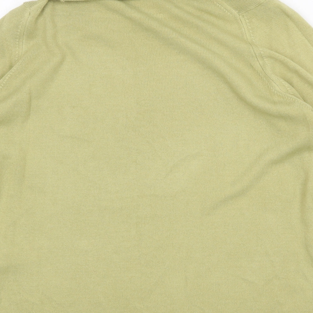 Marks & Spencer Womens Green Roll Neck Acrylic Pullover Jumper Size 12
