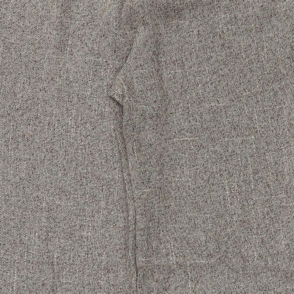 Epilogue Womens Beige Polyester Trousers Size 12 Regular Zip