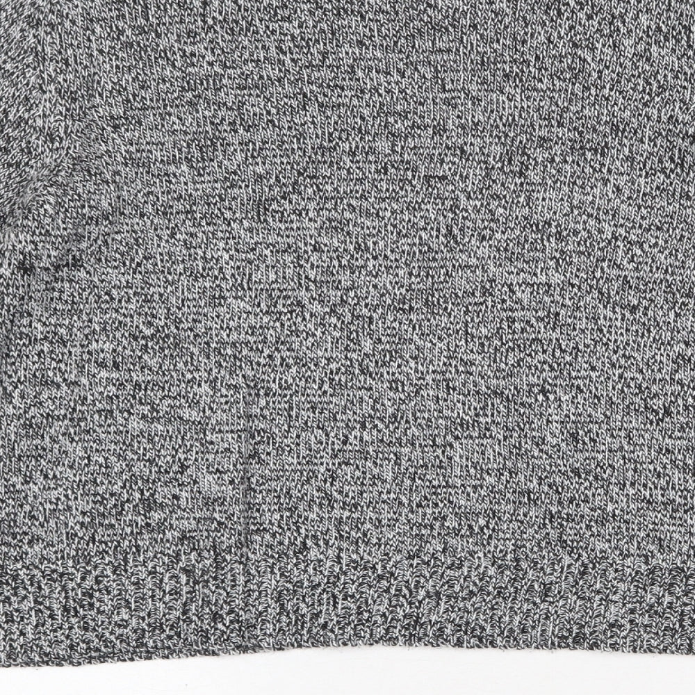 H&M Womens Grey Scoop Neck Acrylic Pullover Jumper Size M