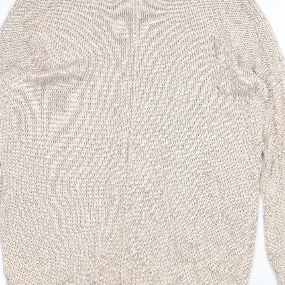 Wallis Womens Grey V-Neck Viscose Pullover Jumper Size M