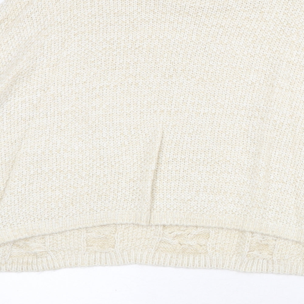 ASOS Womens Beige Round Neck Acrylic Pullover Jumper Size 8
