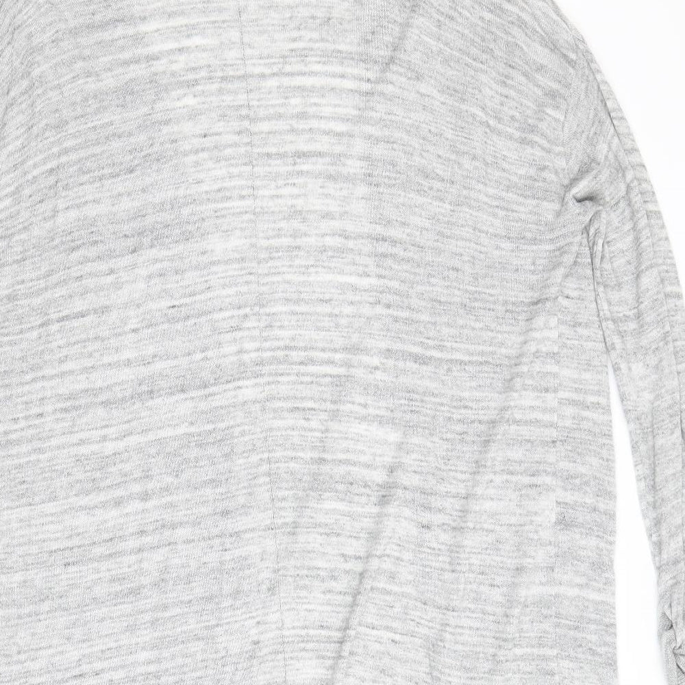 H&M Womens Grey V-Neck Viscose Cardigan Jumper Size S