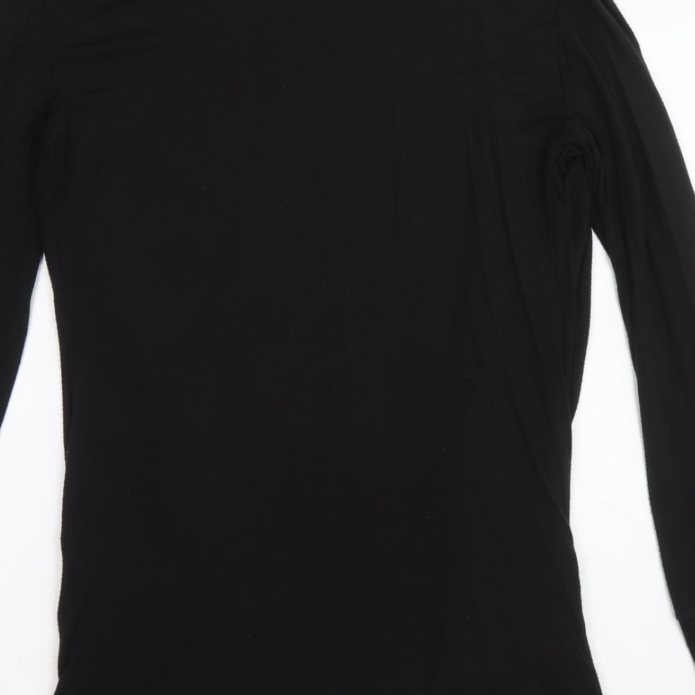 Star Womens Black V-Neck Viscose Cardigan Jumper Size M