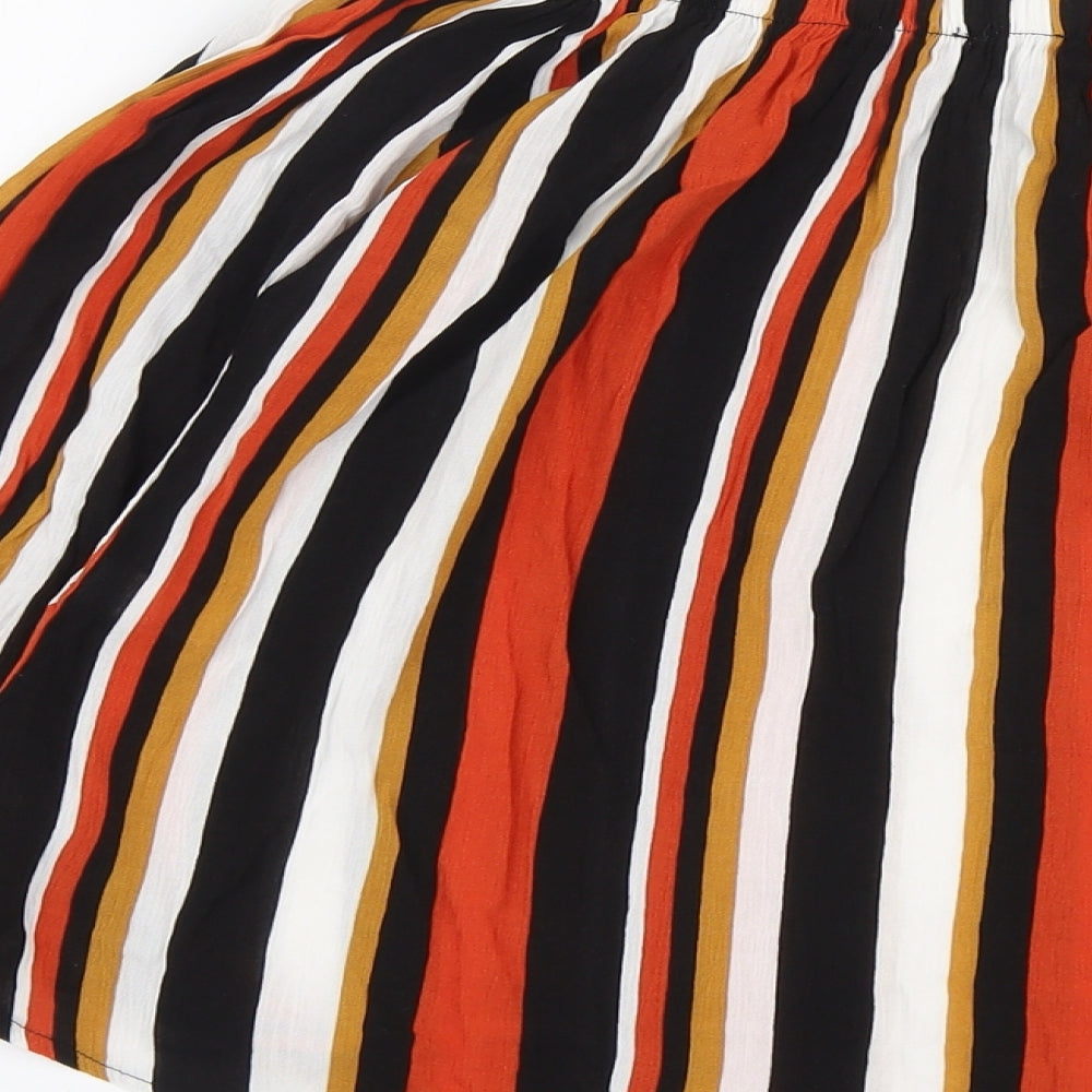 Select Womens Multicoloured Striped Viscose Basic Blouse Size 10 Boat Neck