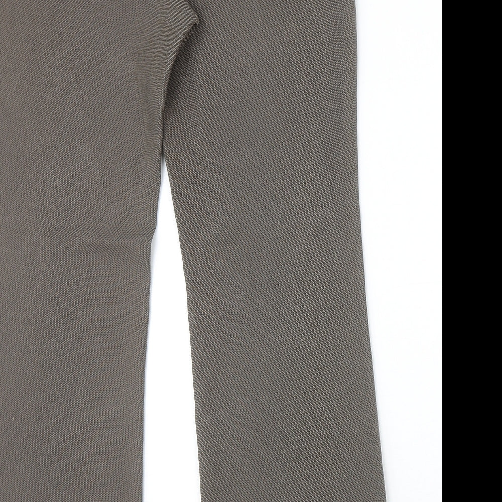 Atmosphere Womens Brown Polyester Trousers Size 12 Regular Zip