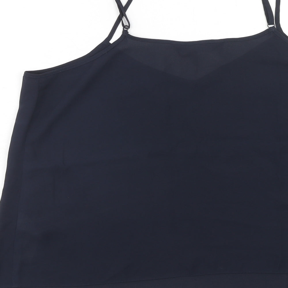 Dorothy Perkins Womens Blue Polyester Camisole Tank Size 14 V-Neck