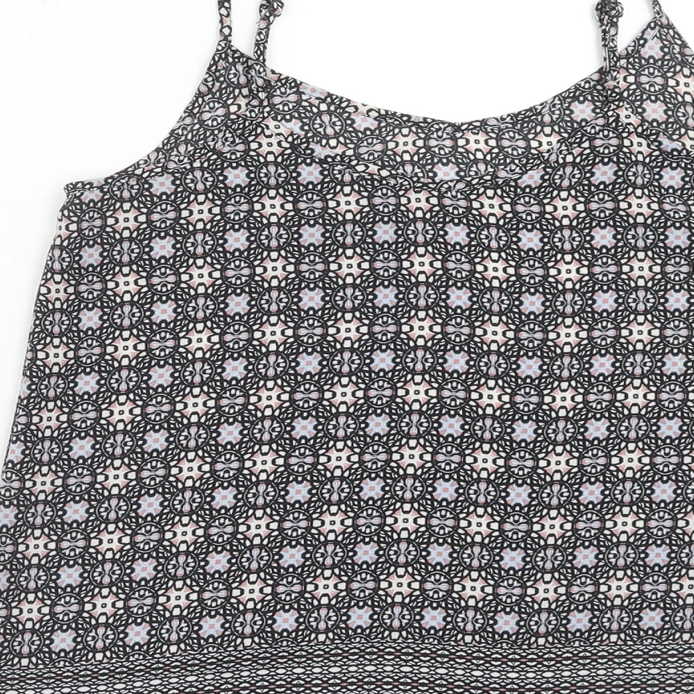 Atmosphere Womens Multicoloured Geometric Polyester Camisole Tank Size 8 Scoop Neck