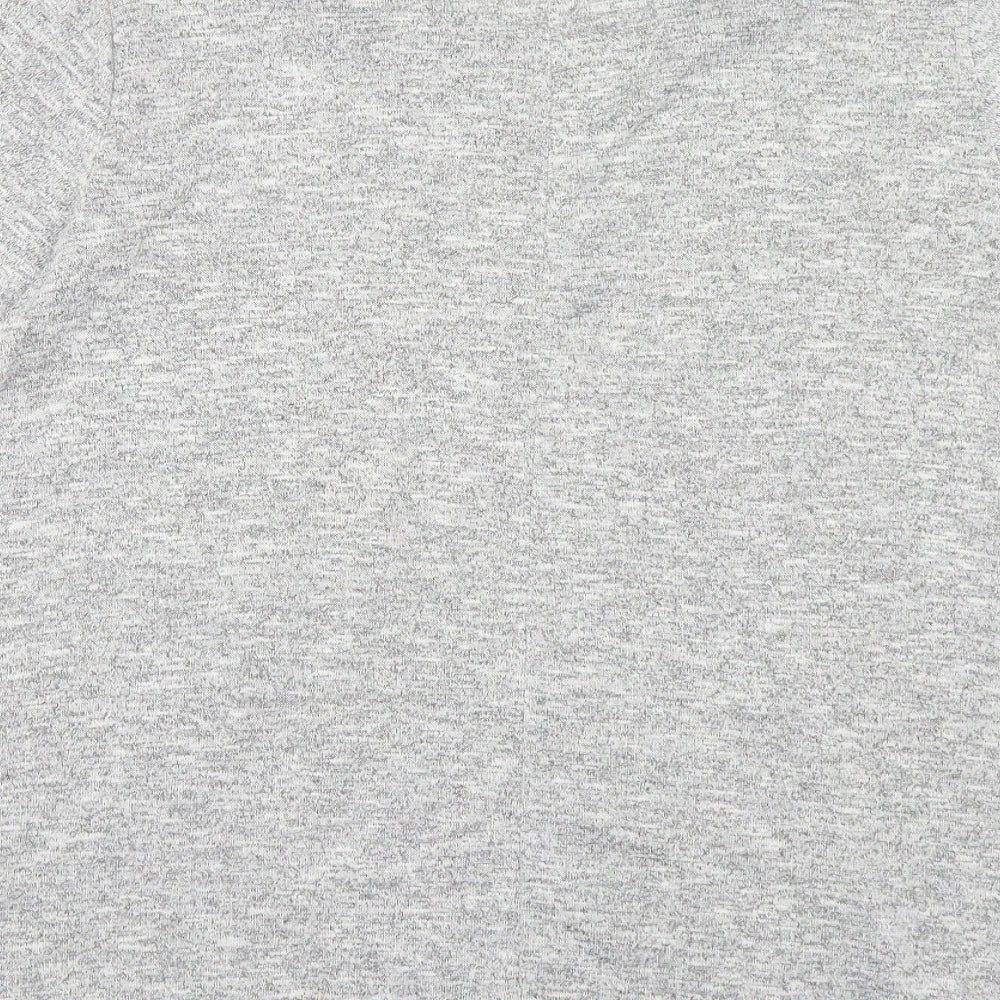 New Look Womens Grey Polyester Tunic T-Shirt Size 6 Round Neck