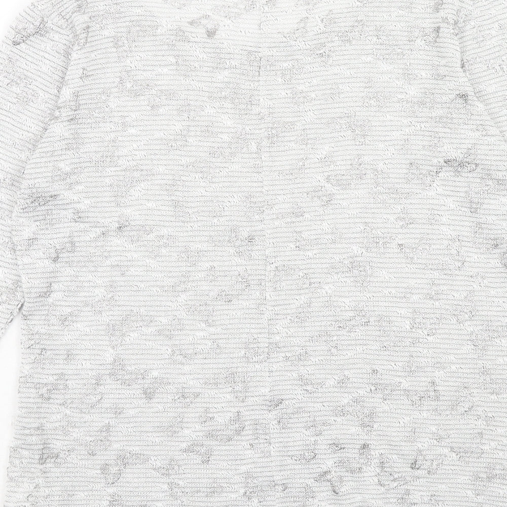 Original Womens Grey Scoop Neck Polyester Pullover Jumper Size 14