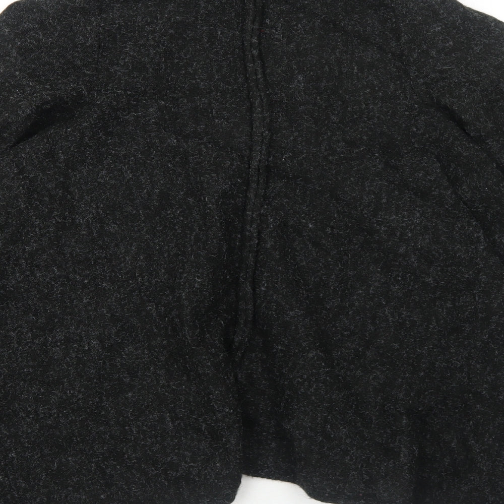 Cream Womens Grey V-Neck Polyester Cardigan Jumper Size S