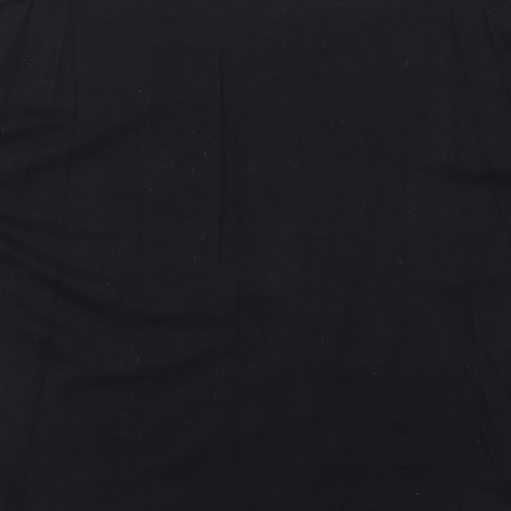 ESMARA Womens Black Cotton Basic Blouse Size L Scoop Neck - Perfect for Every Day