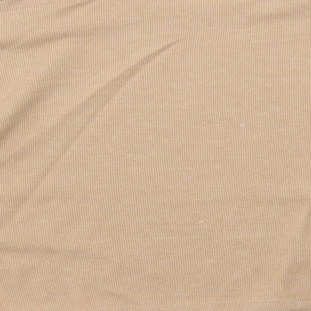 New Look Womens Beige Cotton Pullover Sweatshirt Size M Pullover