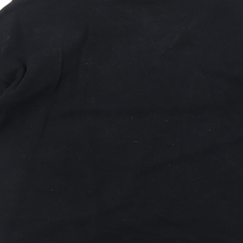 River Island Womens Black Round Neck Cotton Pullover Jumper Size S