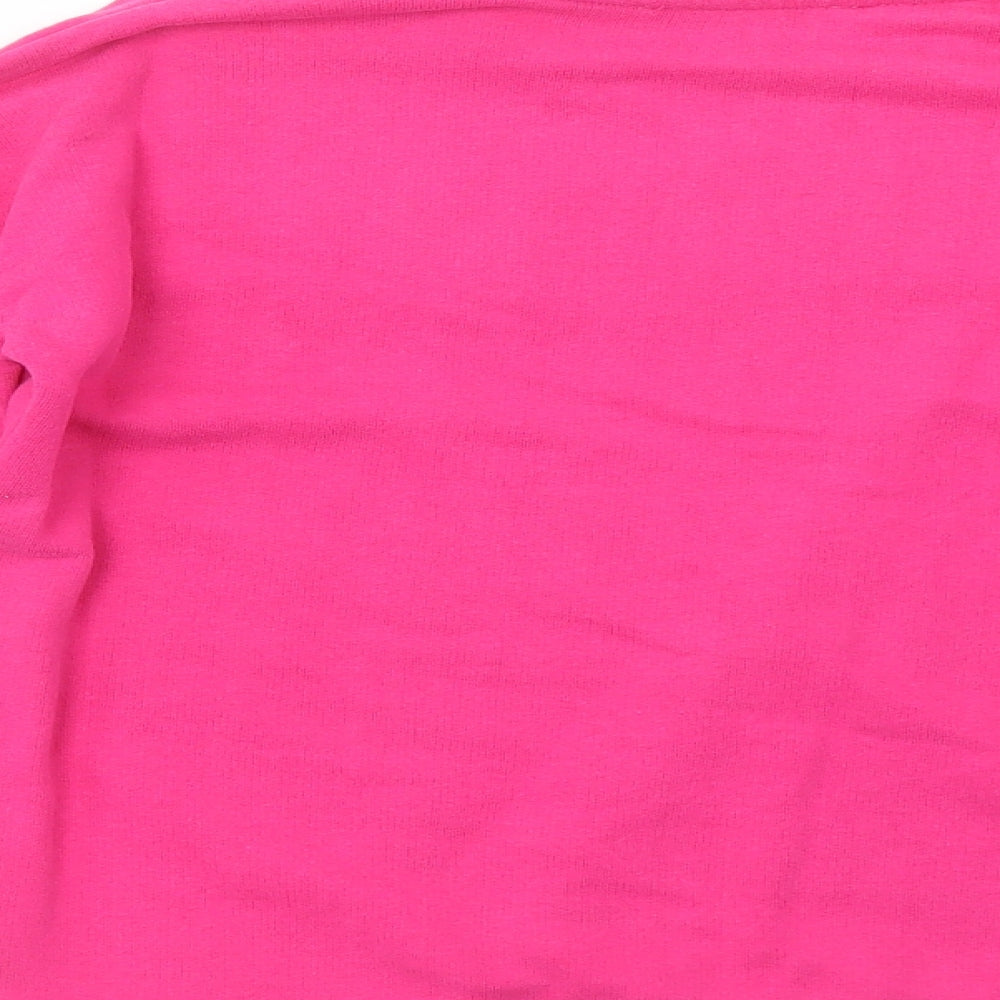 Marks & Spencer Girls Pink Cotton Pullover Sweatshirt Size 11-12 Years Pullover - Friyay!
