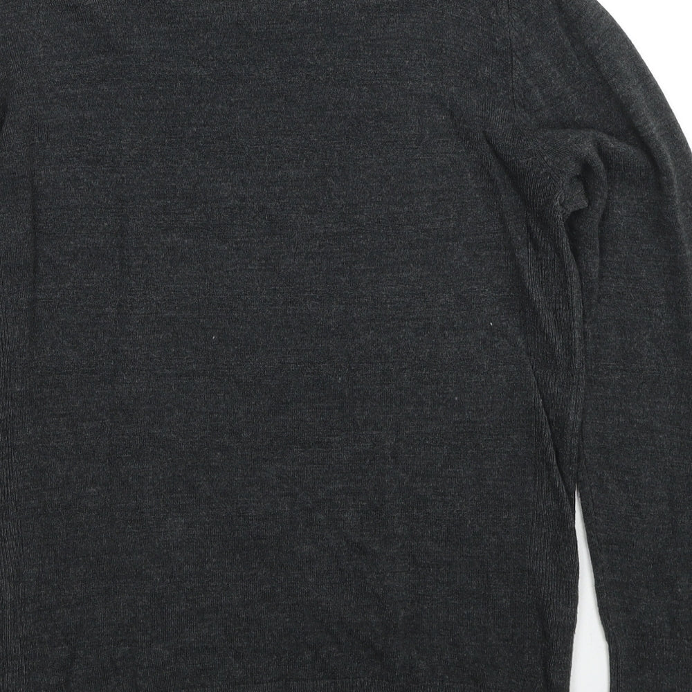 Atmosphere Womens Grey Round Neck Acrylic Pullover Jumper Size 14