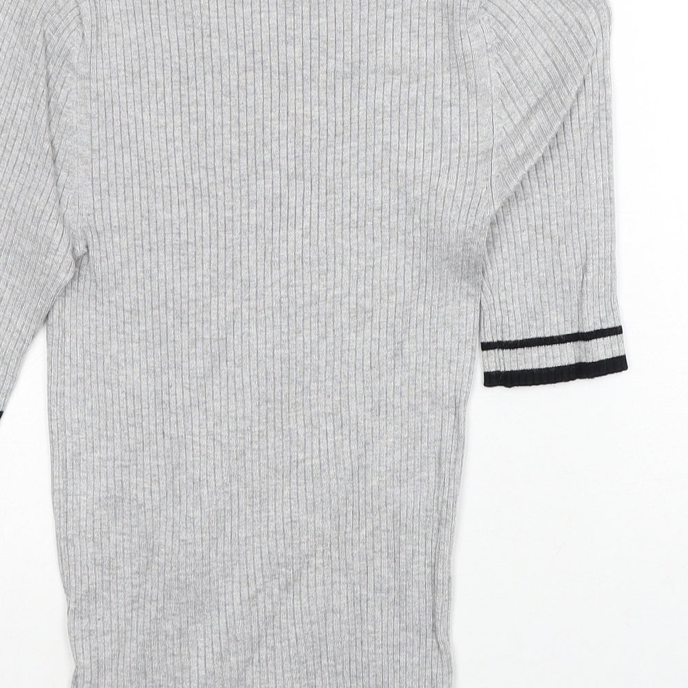 Debenhams Womens Grey Boat Neck Viscose Pullover Jumper Size 10