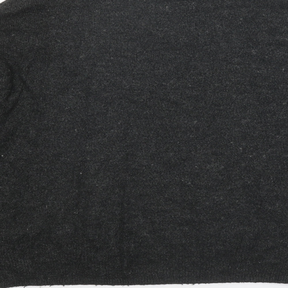 H&M Womens Grey Round Neck Acrylic Pullover Jumper Size XS