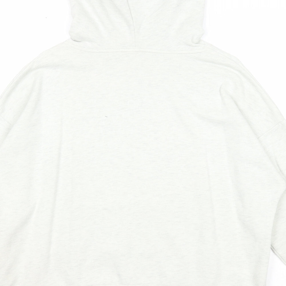 Papaya Womens Grey Cotton Pullover Hoodie Size M Pullover