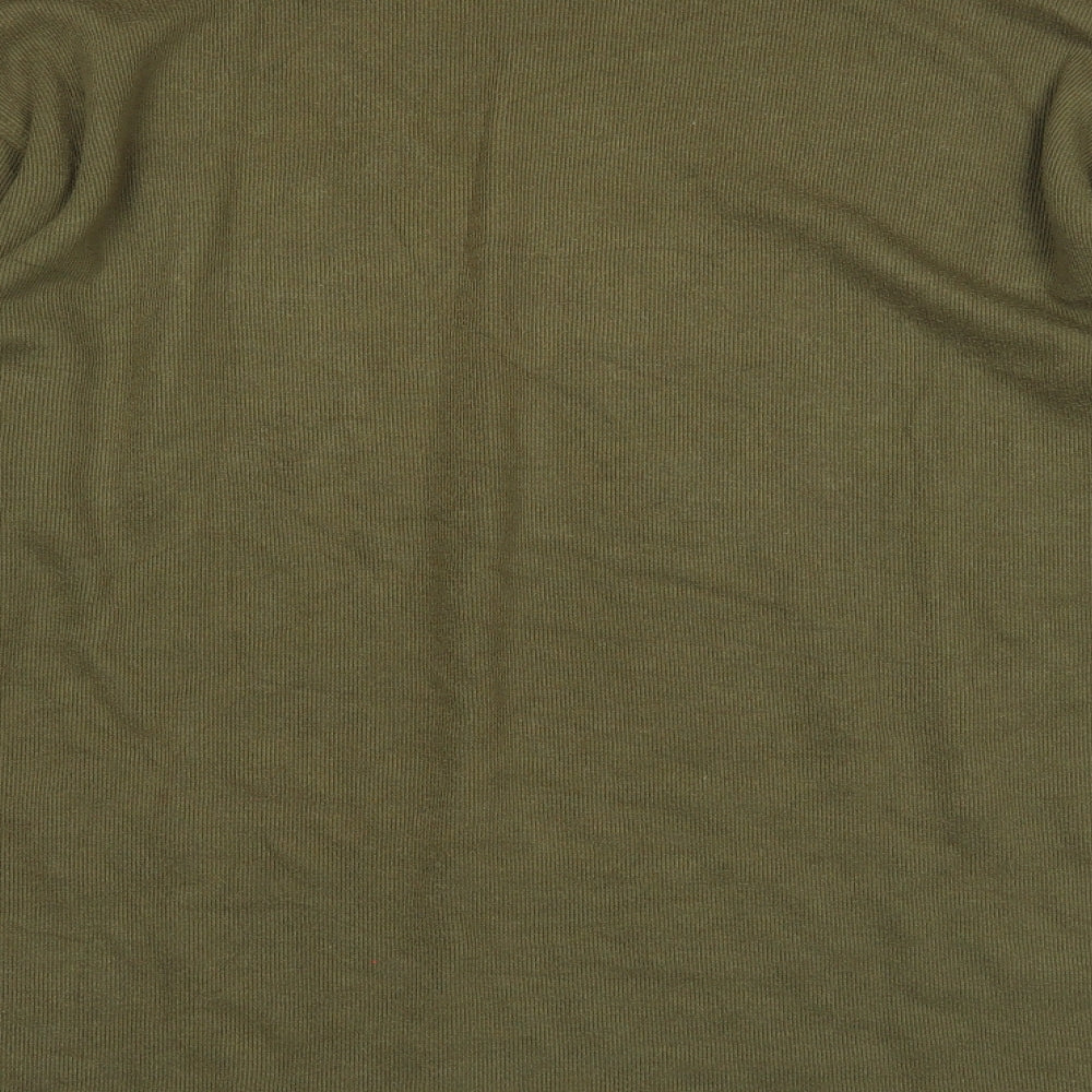 MX Active Mens Green Round Neck Polyester Pullover Jumper Size M Long Sleeve
