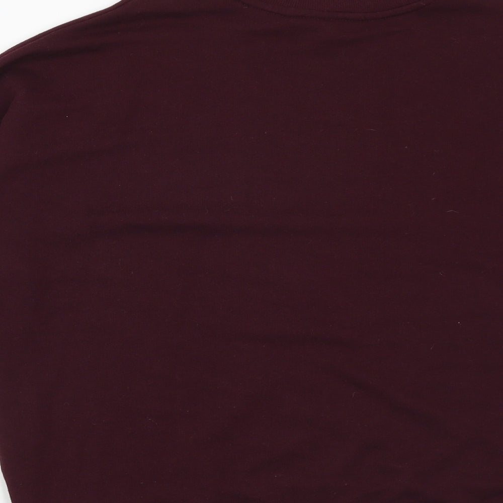 New Look Womens Purple Cotton Pullover Sweatshirt Size 6 Pullover