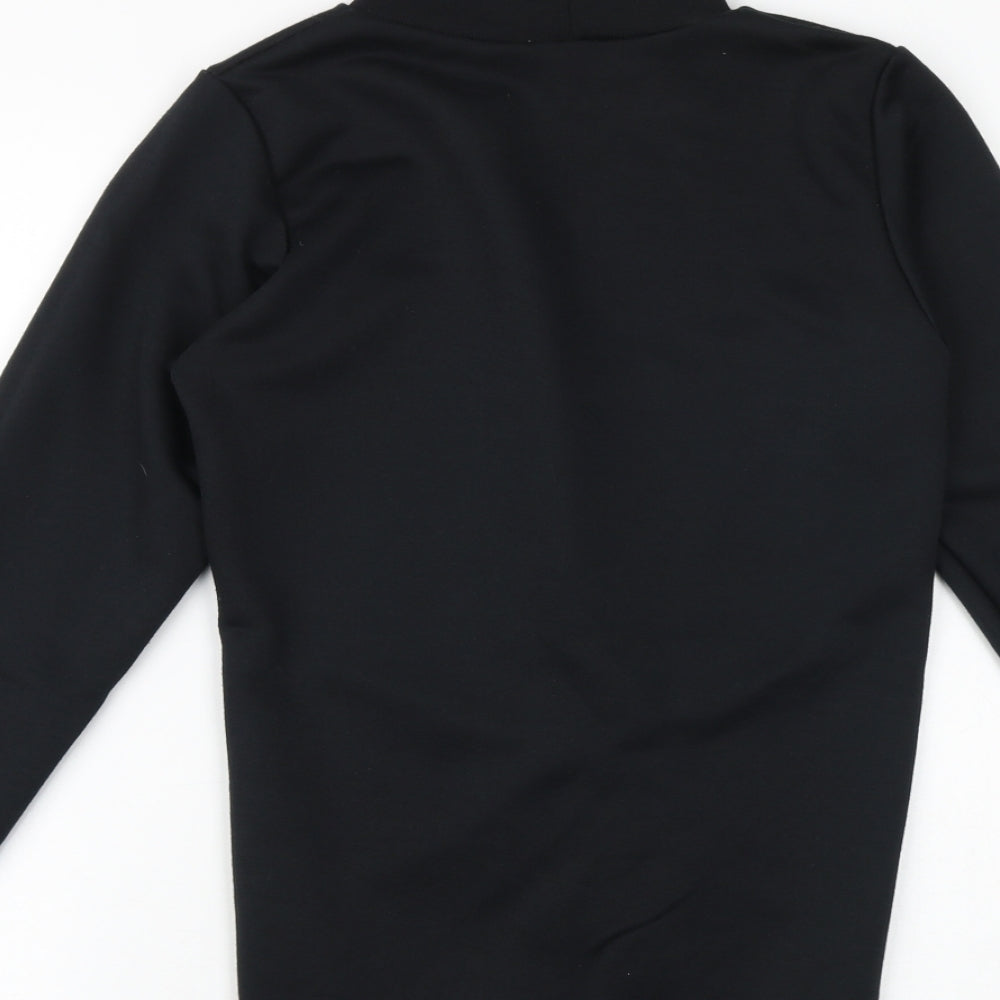 Look Of The Day Womens Black Polyester Pullover Sweatshirt Size 10 Pullover