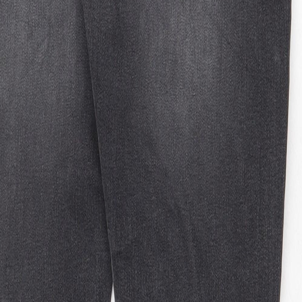 Preworn Womens Grey Cotton Skinny Jeans Size 32 in Regular Zip